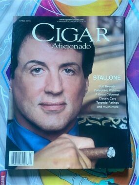Vintage 1998 Sylvester Stallone Cigar Aficionado Magazine